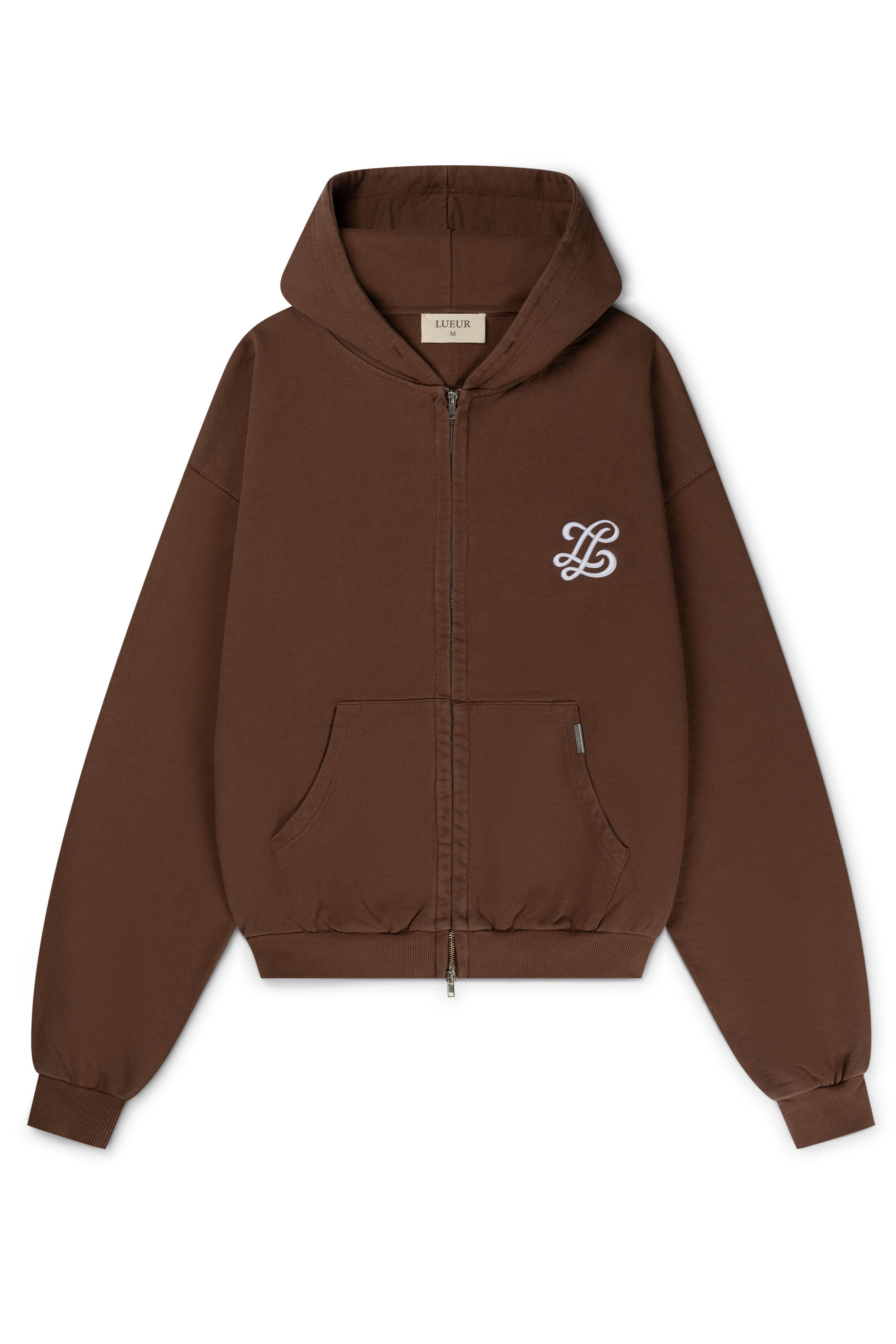 Vintage monogram double zip hoodie