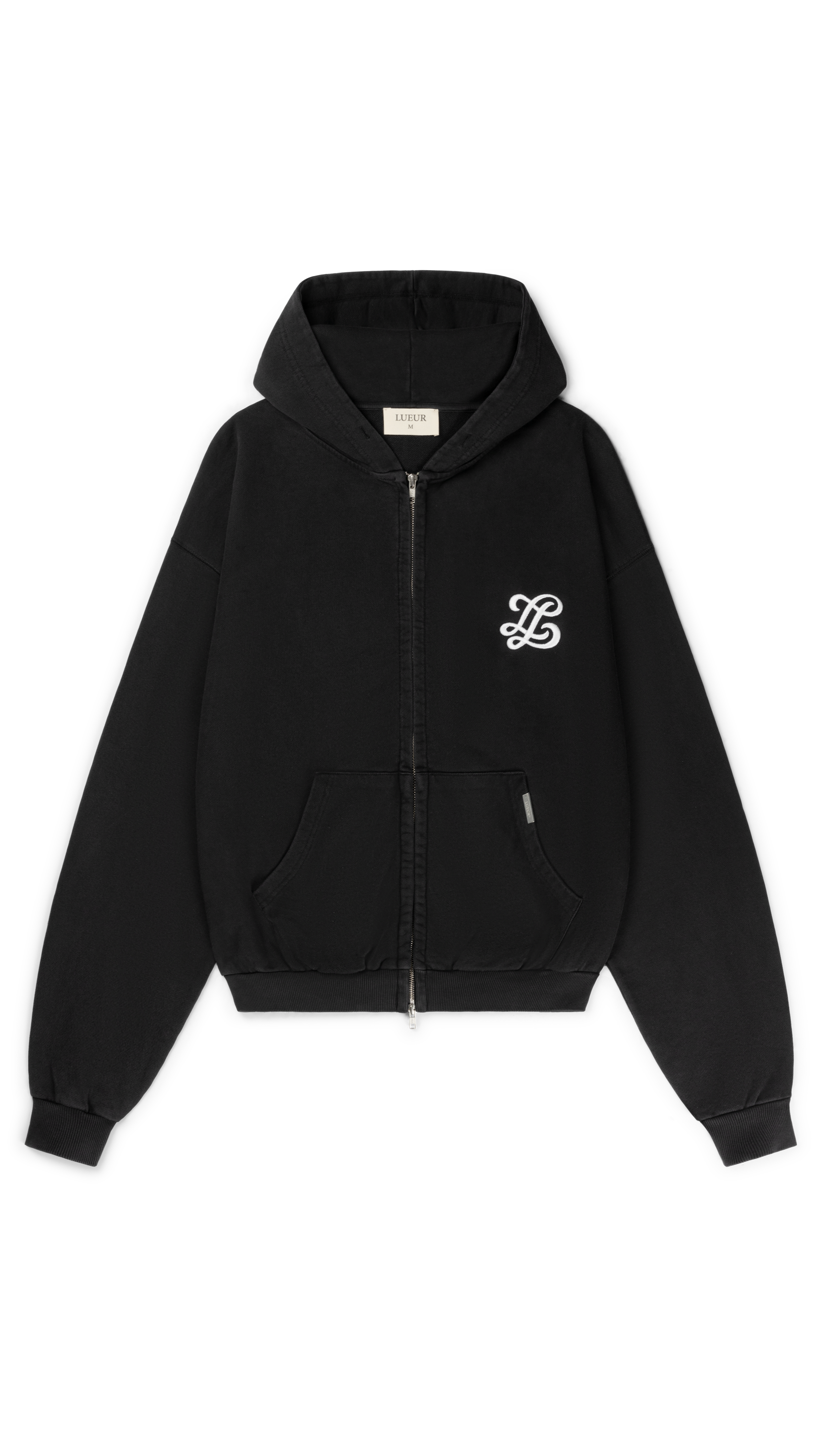 Vintage monogram double zip hoodie