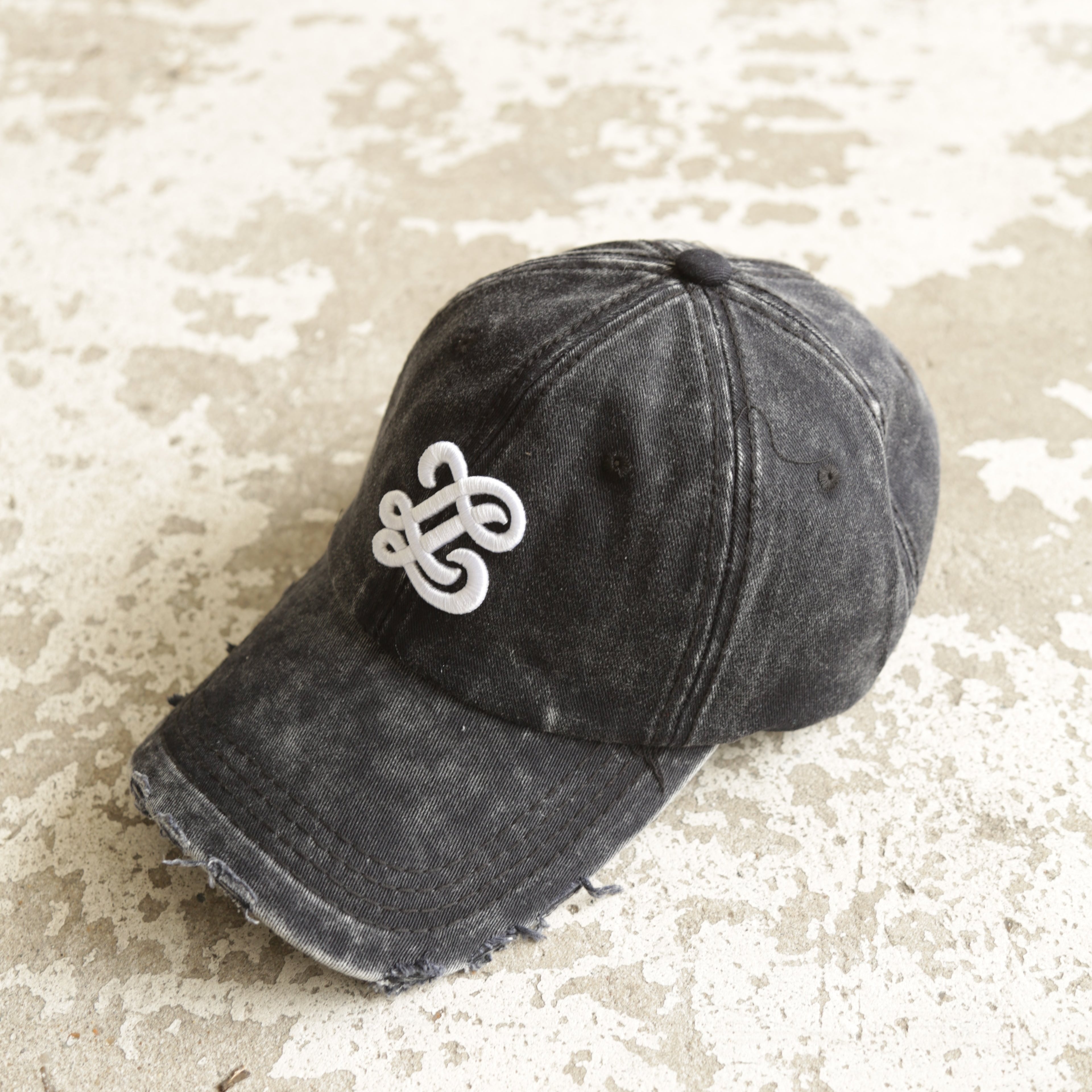 Distressed washed cap