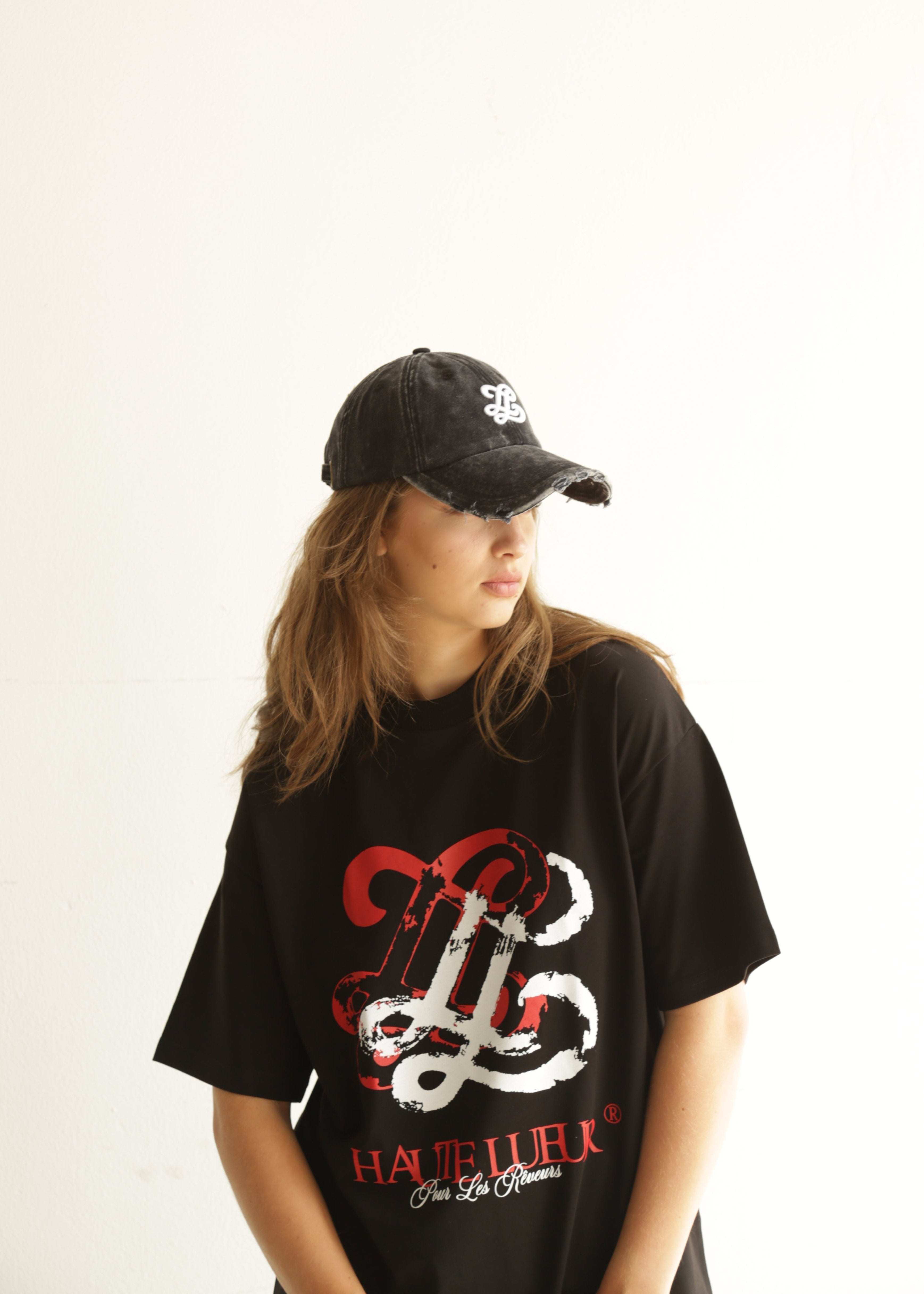 Distressed monogram t-shirt